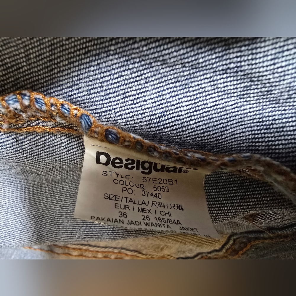Desigual Multicolor Embellished Denim Jean Jacket - Picture 4 of 7